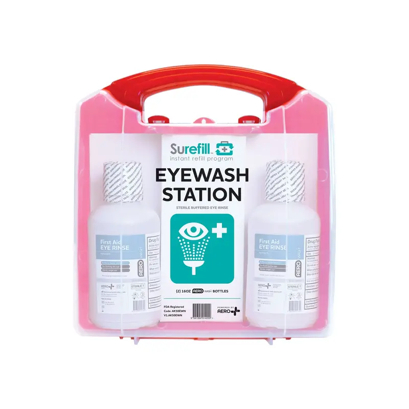 Portable Wall-Mount Eyewash Station – Dual-Bottle Design 1