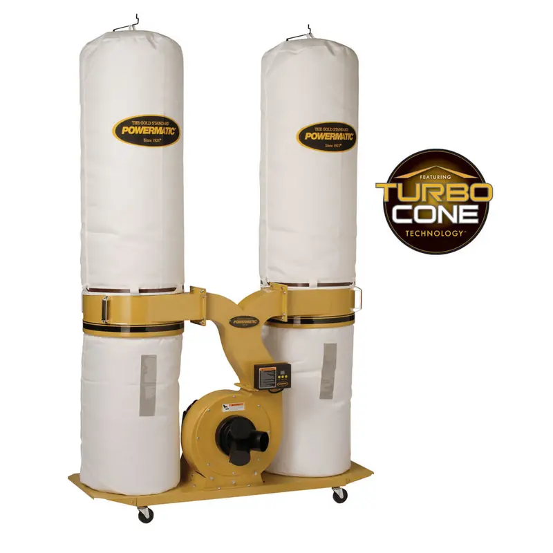 Powermatic Pm1900Tx-Bk 3Hp Three-Phase Dust Collector With Bag Filtration System 1