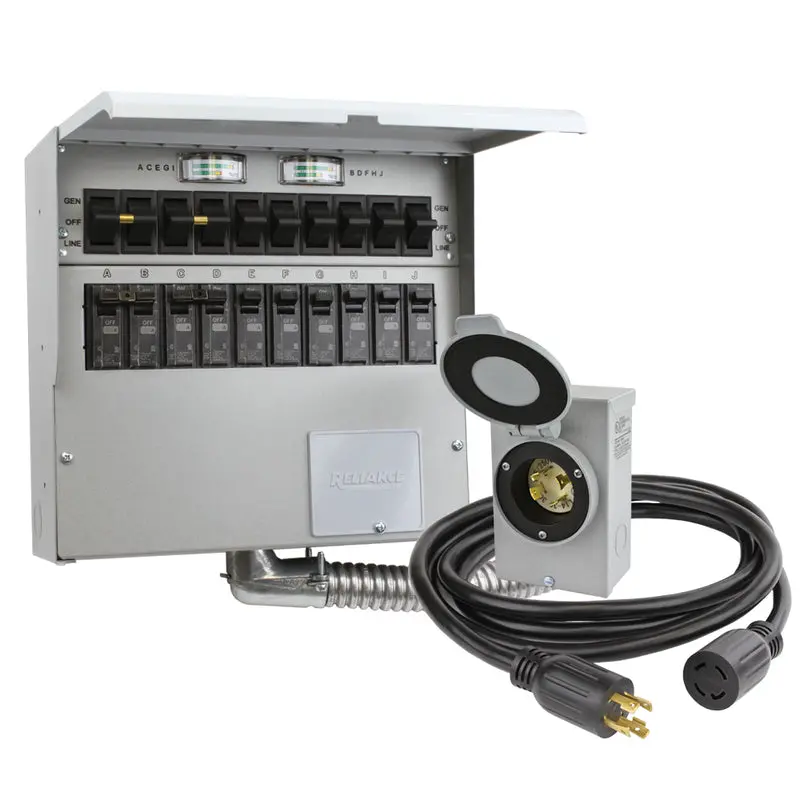 Reliance 310Cdkn 30-Amp 10-Circuit Manual Home Transfer Switch Kit 1