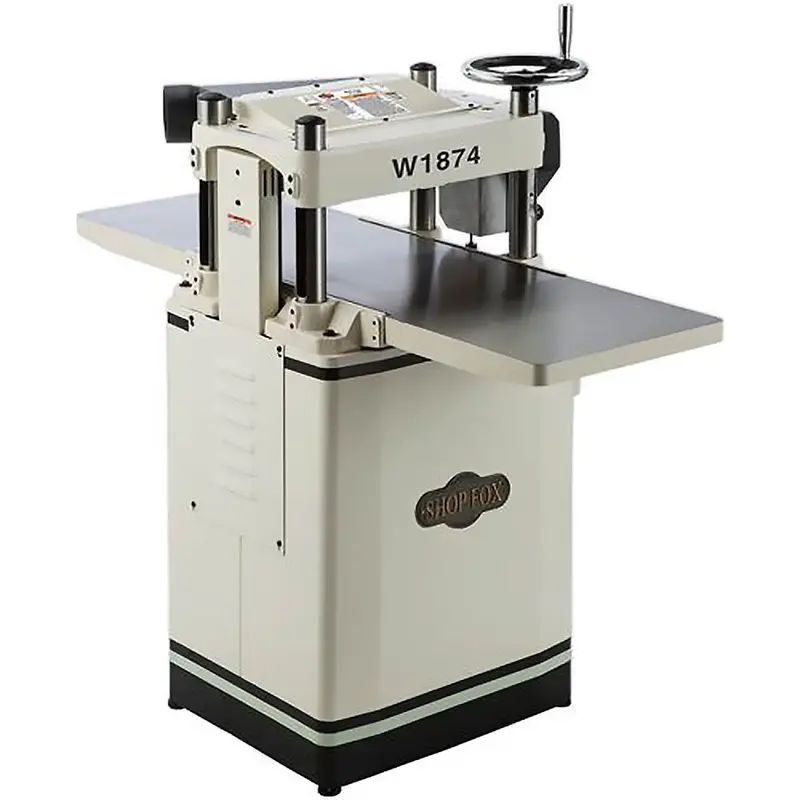 Shop Fox W1874 3-Hp Helical Cutterhead Planer – 15-Inch Fixed-Table Industrial Planer (230V) 1