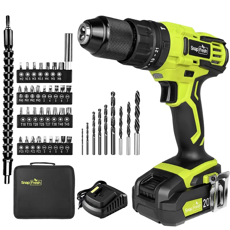 Snapfresh 20V Cordless Brushless Power Drill – Joz-Yft51 1