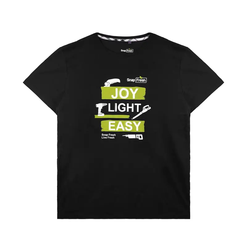 Snapfresh Unisex Black Cotton T-Shirt 1