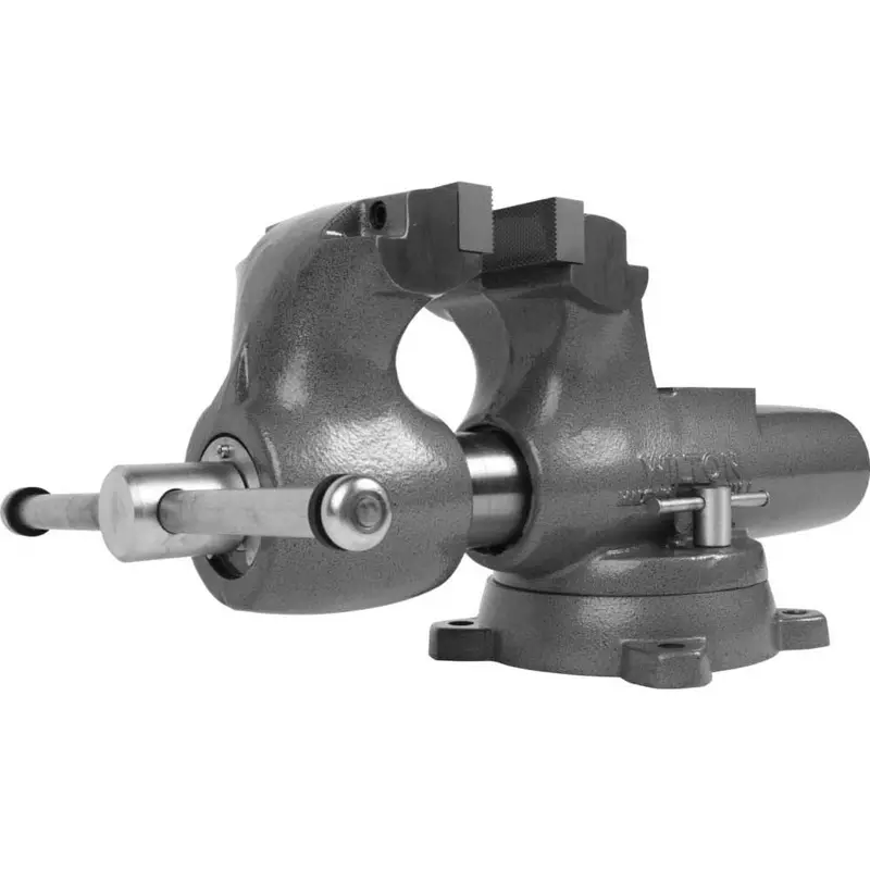 Wilton 28833 6-Inch Machinist Vise – Round Channel Jaws With 360° Swivel Base 1