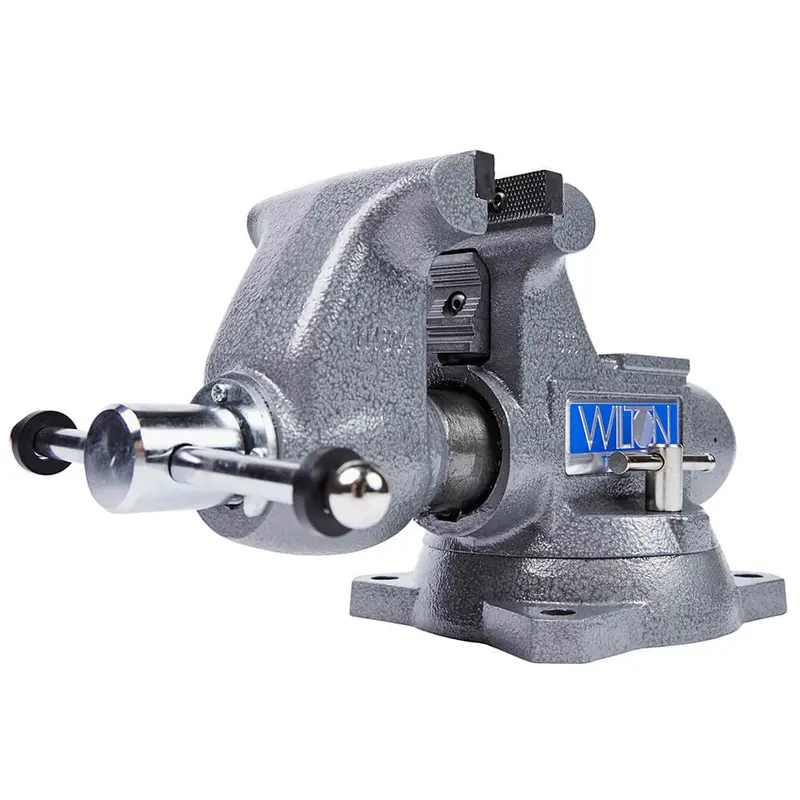 Wilton 4.5-Inch Reversible Round-Jaw Tradesman Vise For Benchtop Use 1