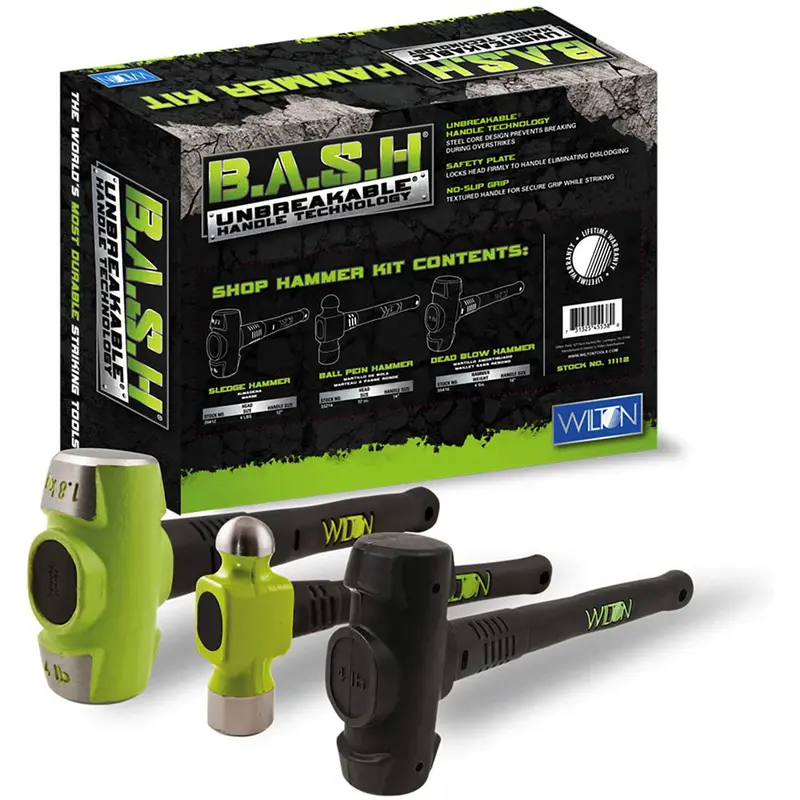 Wilton B.A.S.H. Shop Hammer Kit – Unbreakable Design, Includes 20412, 33214, 55416 1