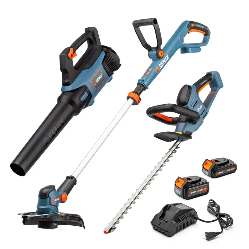 X2 20V 3-Tool Cordless Combo Kit – Trimmer, Blower, Hedge Trimmer With Dual Batteries 1