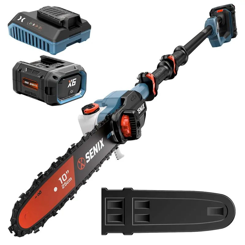 X6 60V Brushless Cordless Pole Saw – 10" Bar With 3.0Ah Battery & Charger 1