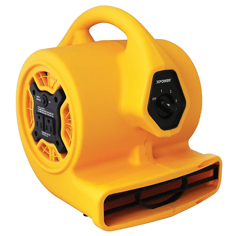 Xpower P-130A Compact Mini Air Mover – 800 Cfm, 1/5 Hp, 3-Speed With Daisy-Chaining Capability 1
