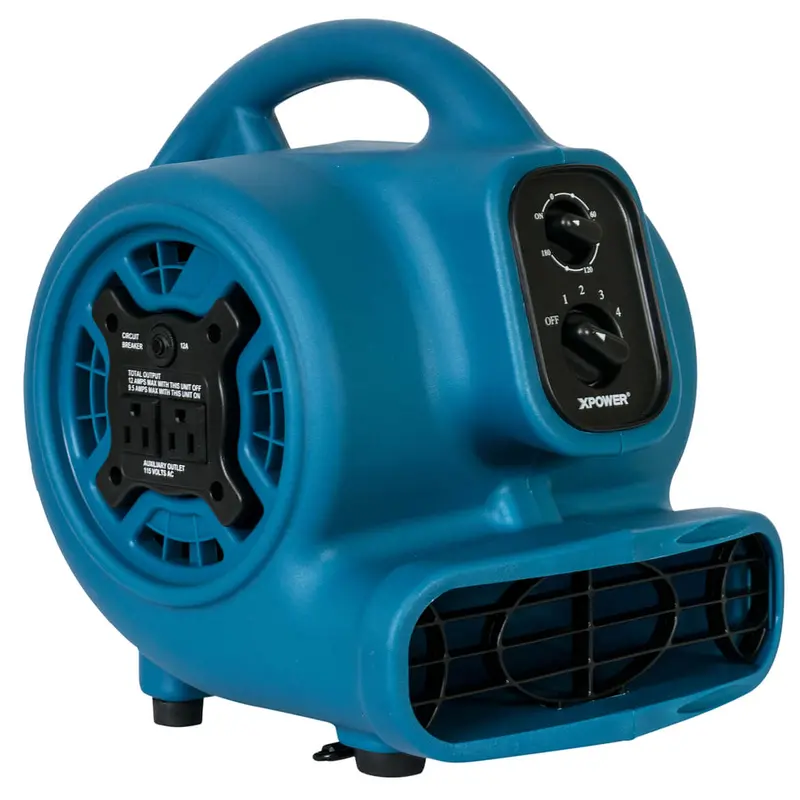 Xpower P-260At Scented Air Mover — 115V, 1/4 Hp, 800 Cfm, Blue Housing With Outlets 1