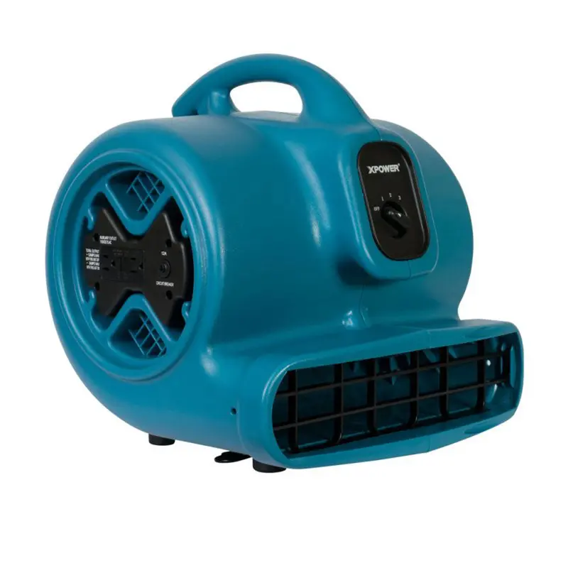 Xpower X-600A 3-Speed Electric Air Mover – 2,400 Cfm, Blue Housing 1