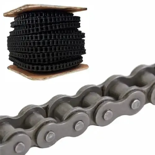 Economy Plus #60 Nickel-Plated Roller Chain – 100-Foot Reel 1
